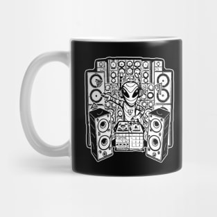 Rave Tekkno Alien DJ Turntables Mug